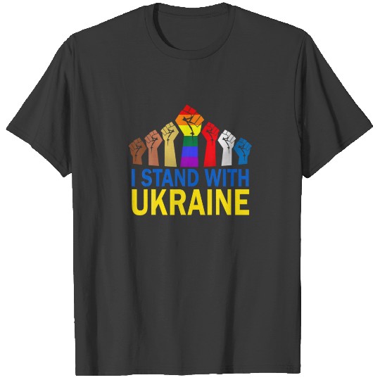 I Stand With Ukraine Flag Support Ukrainian Men Wo T-shirt