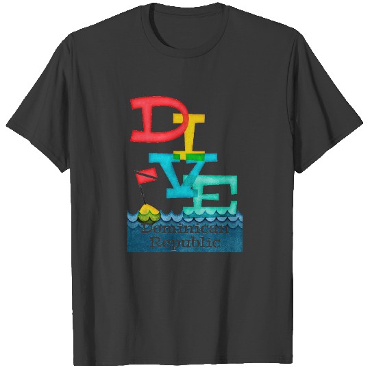 Dominican Republic Dive - Colorful Scuba T-shirt