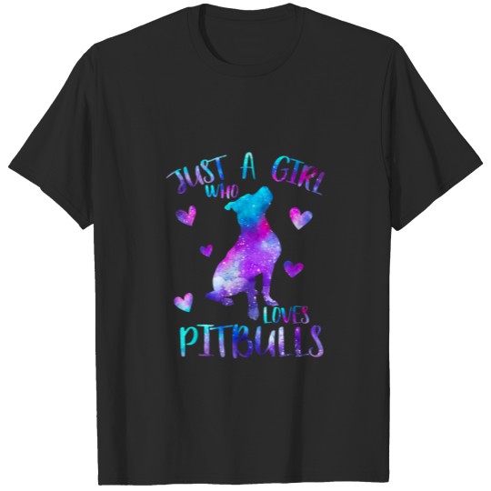 Just A Girl Who Loves Pitbull Galaxy Space Sleeveless T-shirt