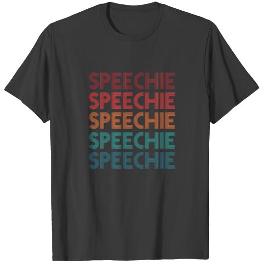 Speechie Retro Speech Pathology Pathologist SLP T-shirt
