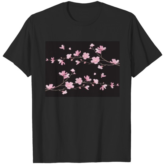 Cherry Blossom - Black T-shirt