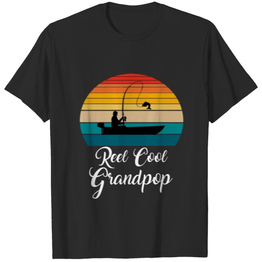 Discover Reel Cool Grandpop Fishing Gifts T-shirt