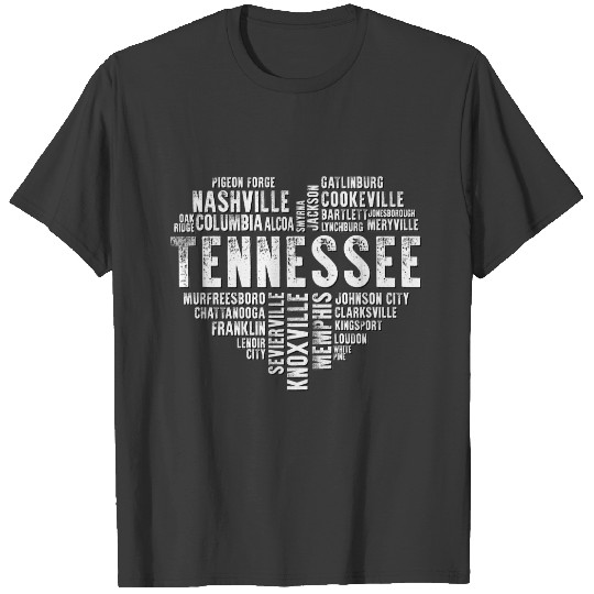 Discover Tennessee Heart Lenoir City Chattanooga Oak Ridge T-shirt