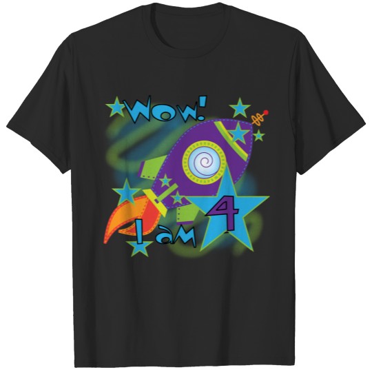 Discover Rocket Ship 4th Birthday s and Gifts T-shirt