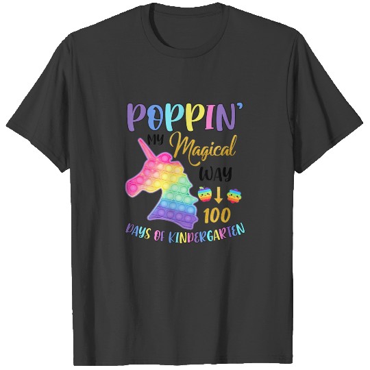 Popping Magical 100 Days Of Kindergarten Popping U T-shirt
