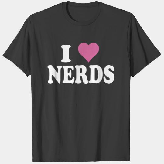 Women's Light Green I Heart Nerds T-shirt