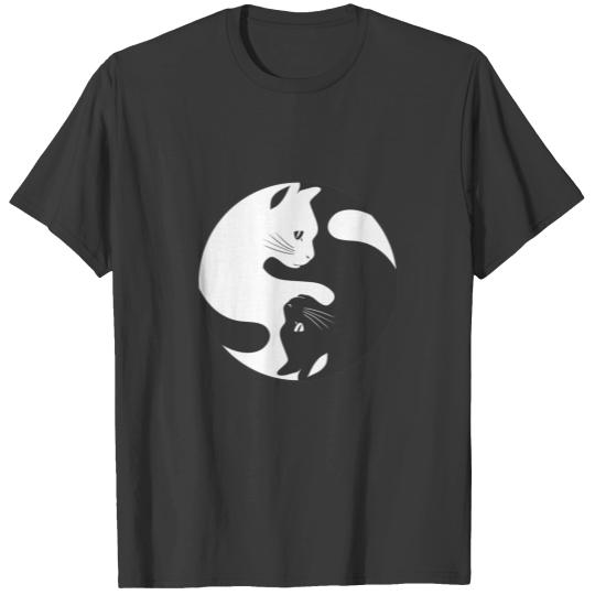 Ying yang cat T-shirt