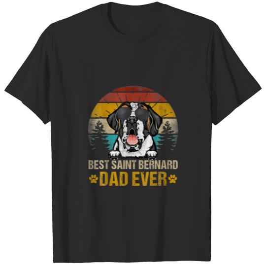 Discover Mens Best Saint Bernard Dad Ever Vintage Dog Lover T-shirt