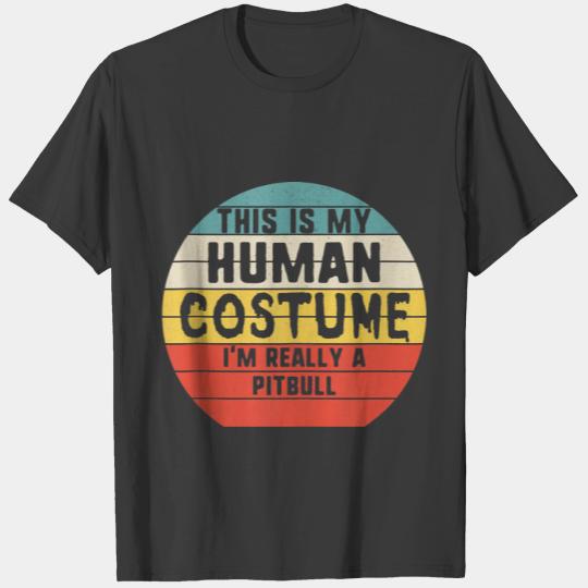 This My Human Costume I'm Really A Pitbull Sleeveless T-shirt
