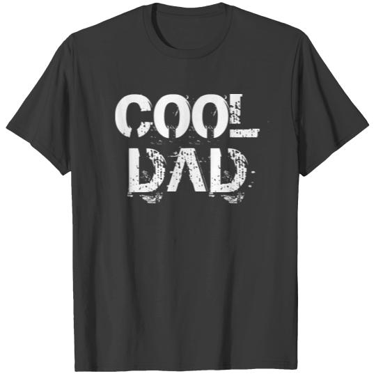 Cool Dad Typography Navy Blue & White Spray Paint T-shirt