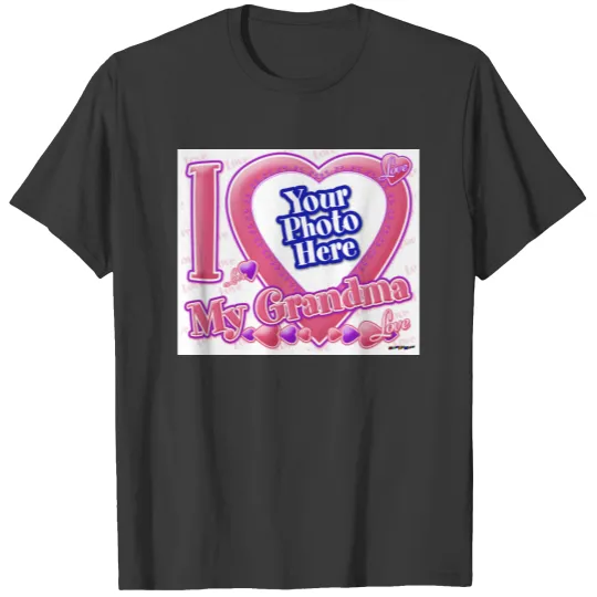 I Love My Grandma pink/purple - photo T-shirt