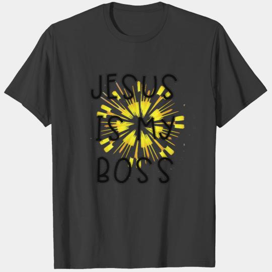 Custom JESUS IS MY BOSS Religious Woman 3/4 Sleeve T-shirt