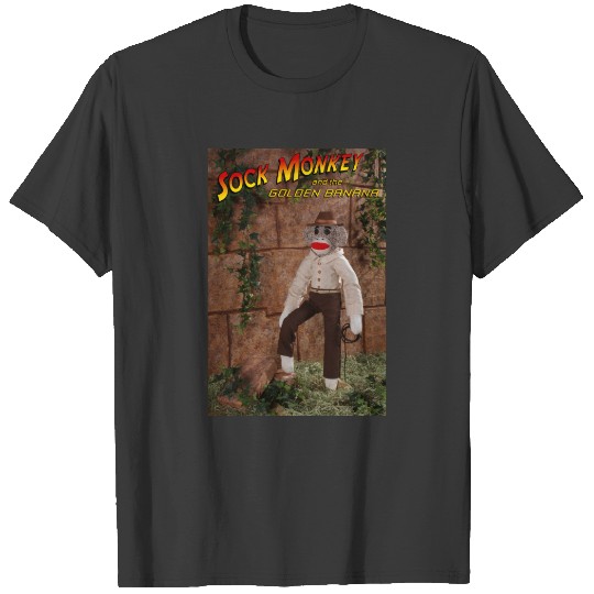 Sock Monkey and the Golden Banana colored Sweat T-shirt