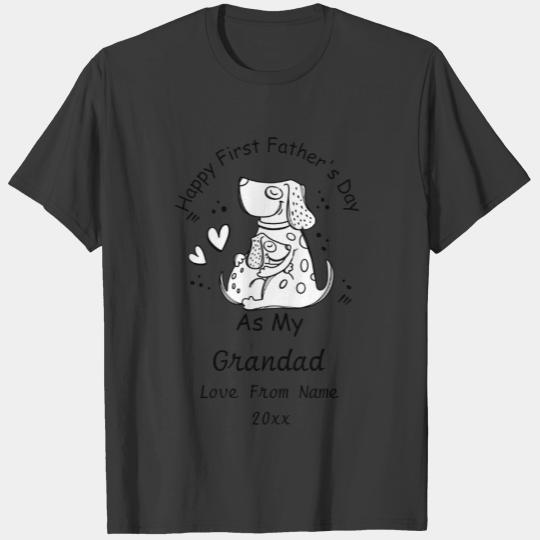 Personalized first fathers day as my grandad 2021 T-shirt