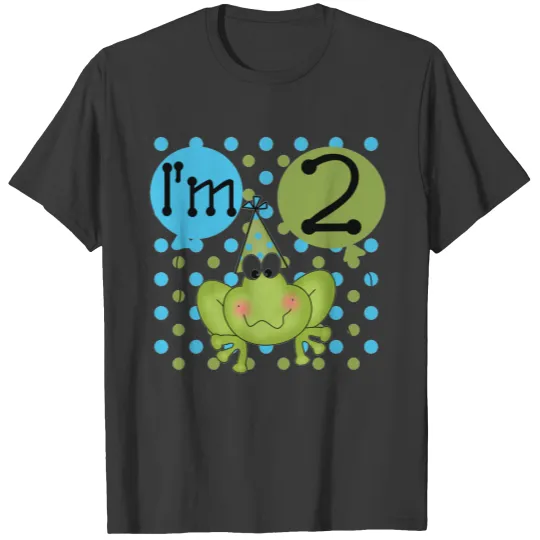 Frog 2nd Birthday Blue T-shirt
