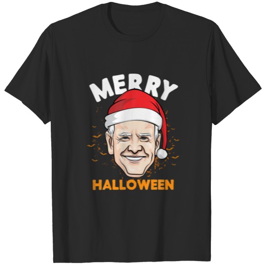 Merry Halloween Confused Joe Biden Santa Claus Fun T-shirt