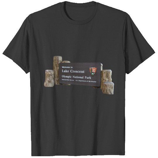 Lake Crescent Olympic National Park entry sign T-shirt