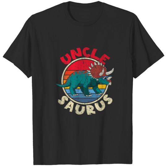 Discover Uncle Saurus I Triceratops Horridus I Family Match T-shirt