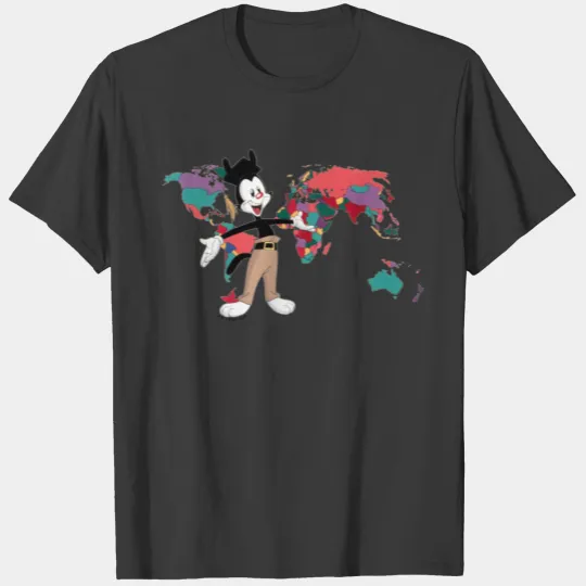 Animaniacs | Yakko's World Map Graphic T-shirt
