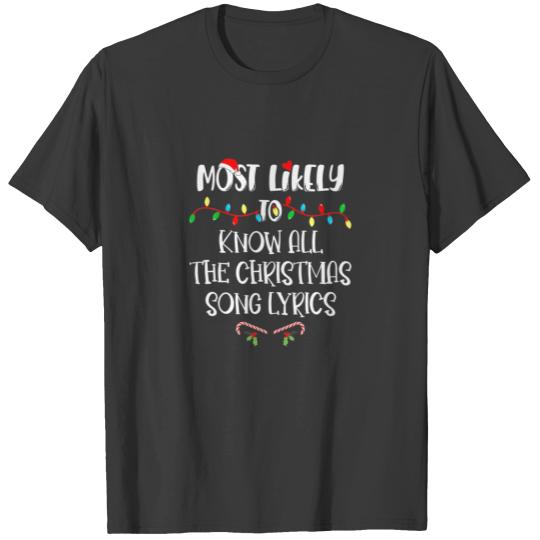 Most-Likely-To-Christmas-Know-All-The-Christmas T-shirt