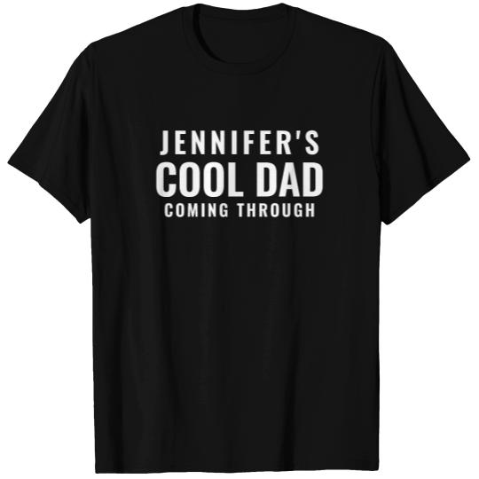 Funny Cool Dad Coming Trough Personalize Charcoal T-shirt