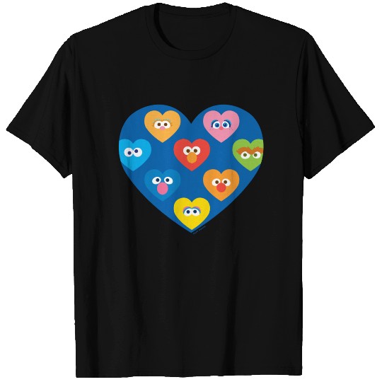 Sesame Street Valentine Hearts Pattern T-shirt