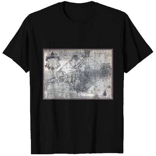 Historical Map of Boston Massachusetts 1769 T-shirt