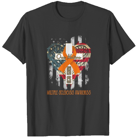 multiple sclerosis awareness one nation under god T-shirt