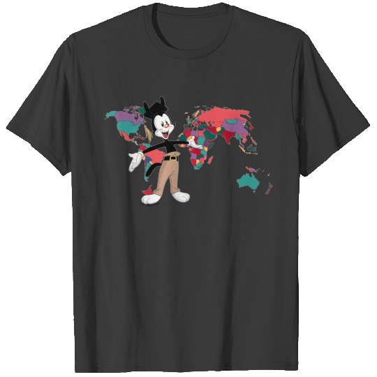 Animaniacs | Yakko's World Map Graphic T-shirt