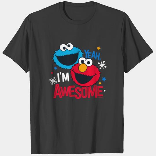 Cookie Monster & Elmo | Yeah, I'm Awesome T-shirt