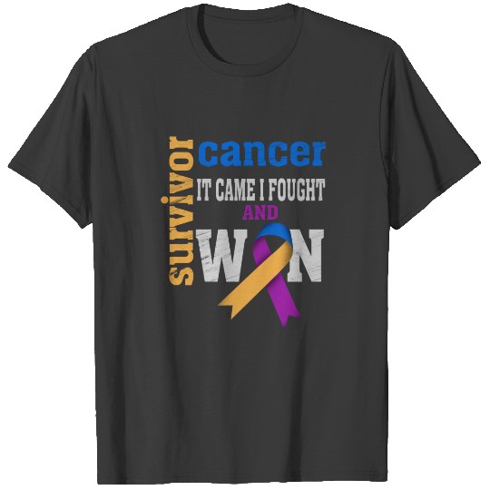 Bladder Cancer Awareness, It Came I Fought and Won T-shirt