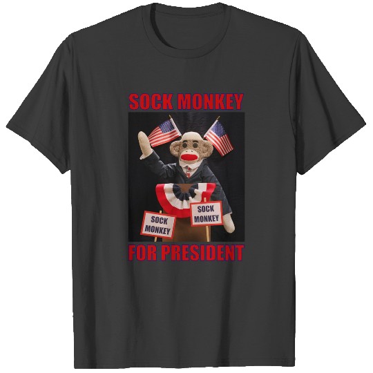 Sock Monkey for President colored Sweat T-shirt