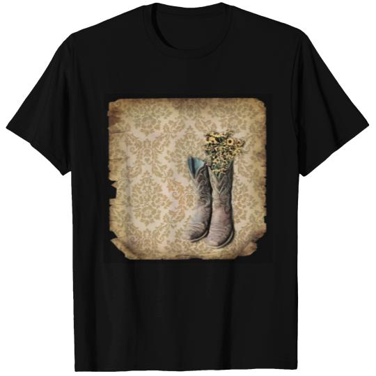 rustic damask western country cowboy plus size T-shirt