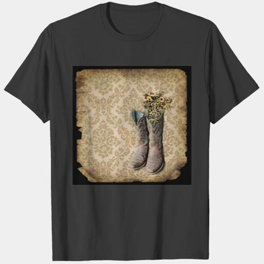 rustic damask western country cowboy plus size T-shirt