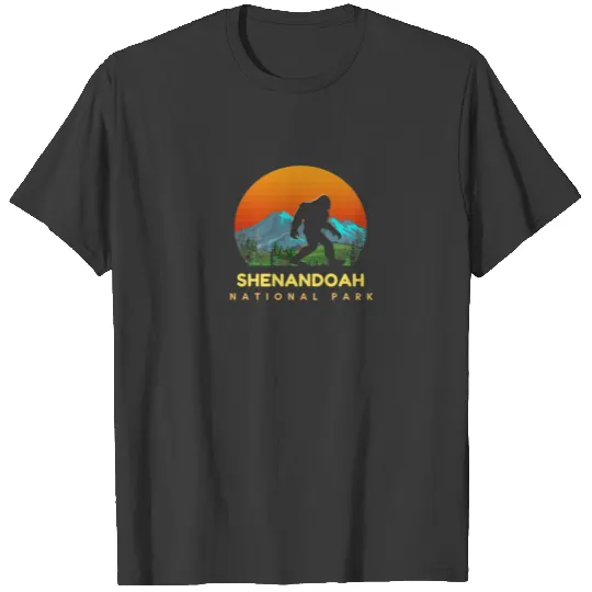 Funny Shenandoah National Park Bigfoot Hiking Vint T-shirt