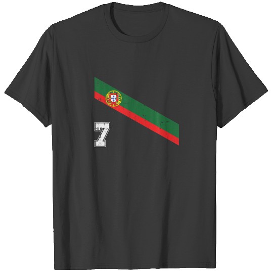 Discover Portugal Soccer Number 7 Portugese Football Sports T-shirt