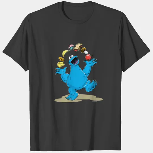 Vintage Cookie Monster Juggling T-shirt