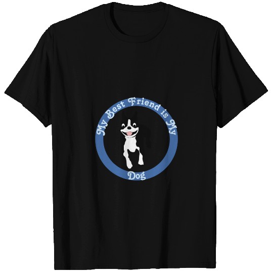 Cartoon Jumping Boston Terrier Dog T-shirt