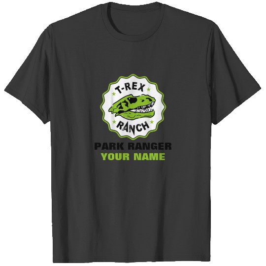 T-Rex Ranch Park Ranger Dark Kids T-shirt