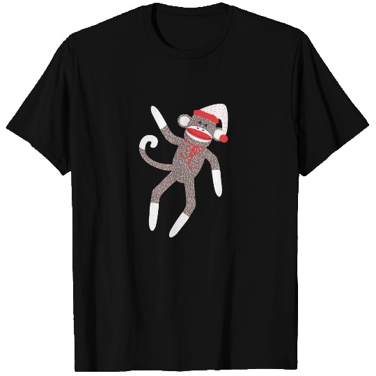 Sock Monkey Santa Claus T-shirt