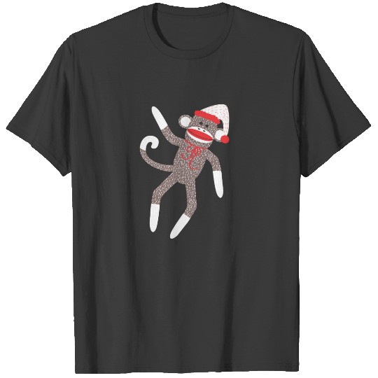 Sock Monkey Santa Claus T-shirt