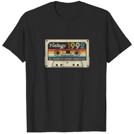 Vintage 1992 Cassette Tape 30Th Birthday 30 Years T-shirt