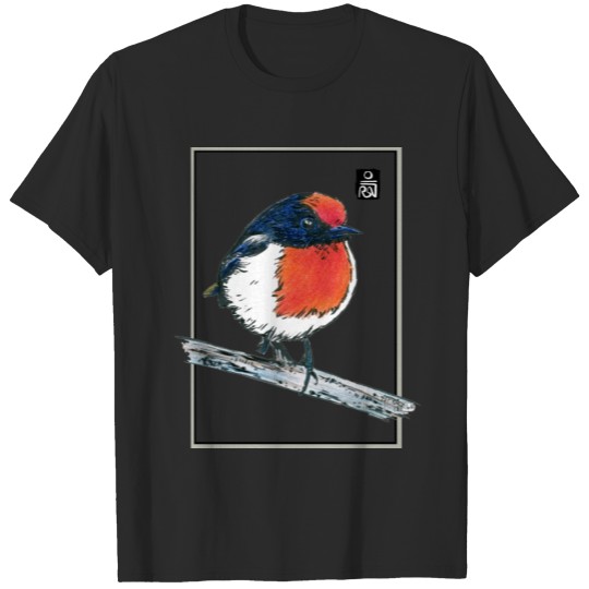 Red-Capped Robin Bird T-shirt