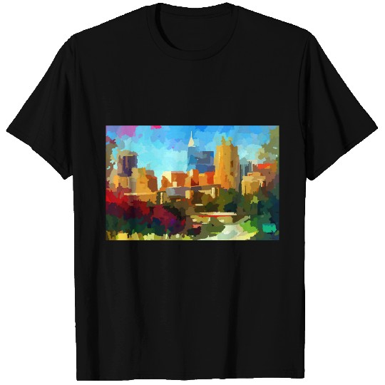 Downtown Raleigh North Carolina Skyline Polo T-shirt