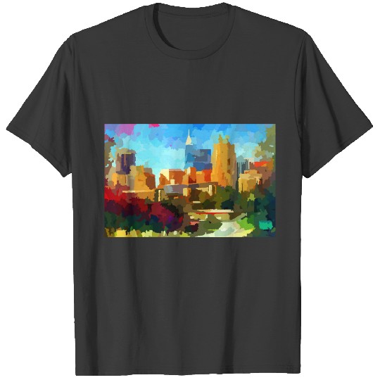 Downtown Raleigh North Carolina Skyline Polo T-shirt