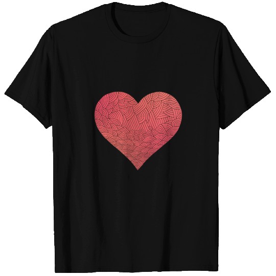 Big Red Patterned Heart T-shirt