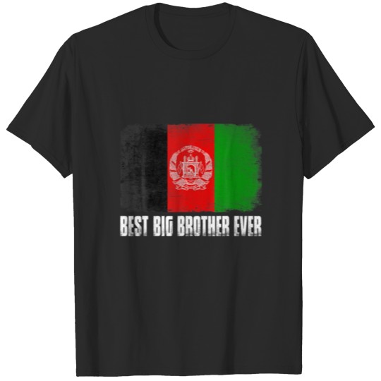 Discover Distressed Afghanistan Flag Best Big Brother Ever T-shirt