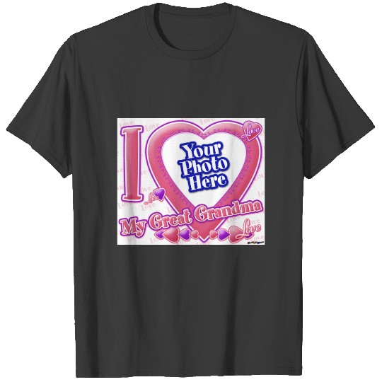 I Love My Great Grandma pink/purple - photo T-shirt