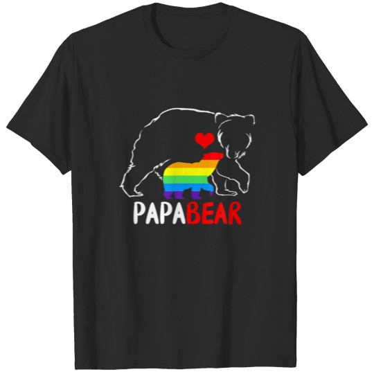 Discover Mens LGBT Daddy Papa Bear Gay Pride Proud Dad Fath T-shirt