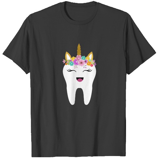 Unicorn Tooth Dentist Tooth Fairy Gift T-shirt